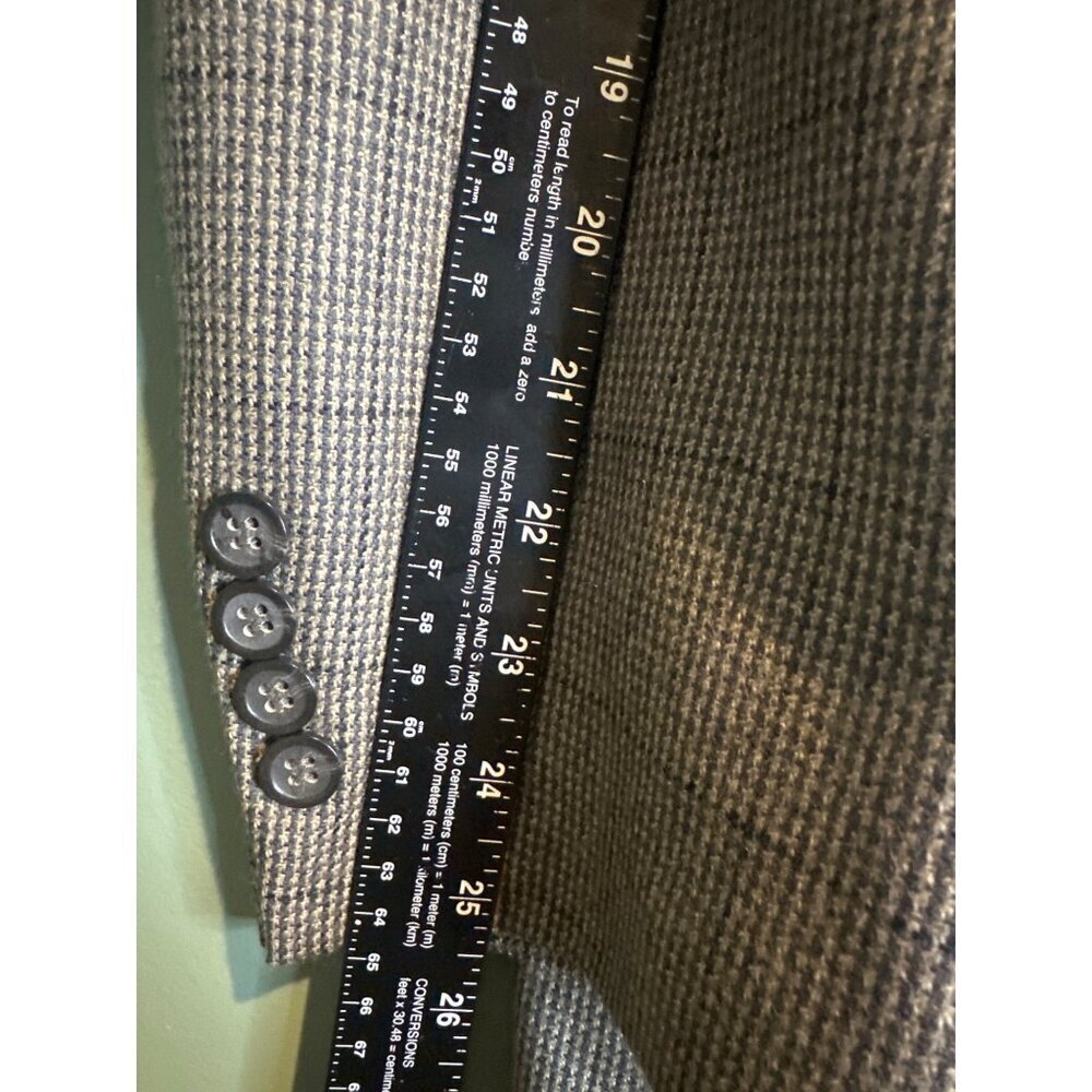 Oscar de la Renta Mens Large Brown Plaid Lambswool Cashmere Sport Coat Old Money - Picture 5 of 8